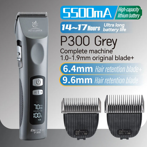 Fenice Cordless Rechargeable Pet Clipper Low Noise Professional Pet