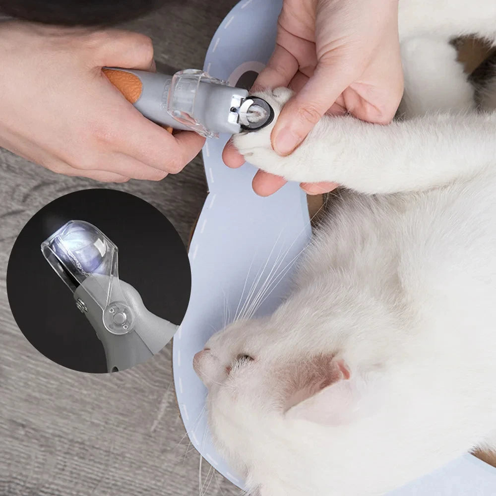 Professional Pet Nail Clipper Scissors With LED Light Cat Dog Nail