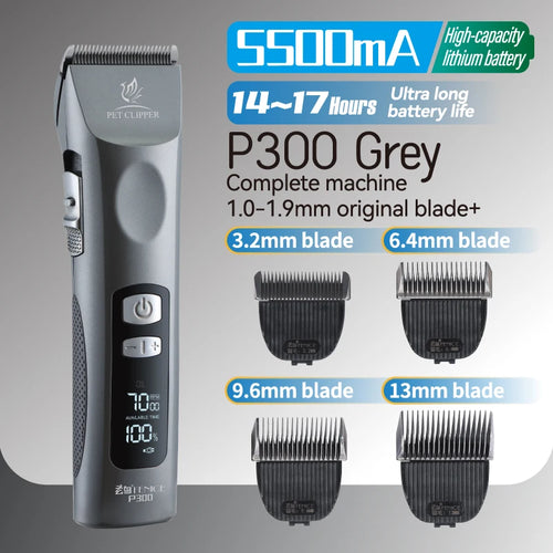 Fenice Cordless Rechargeable Pet Clipper Low Noise Professional Pet