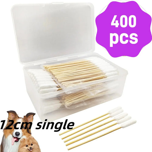 50/100/300/500/900/1000pcs 15cm Double Headed Cotton Swabs, Bamboo