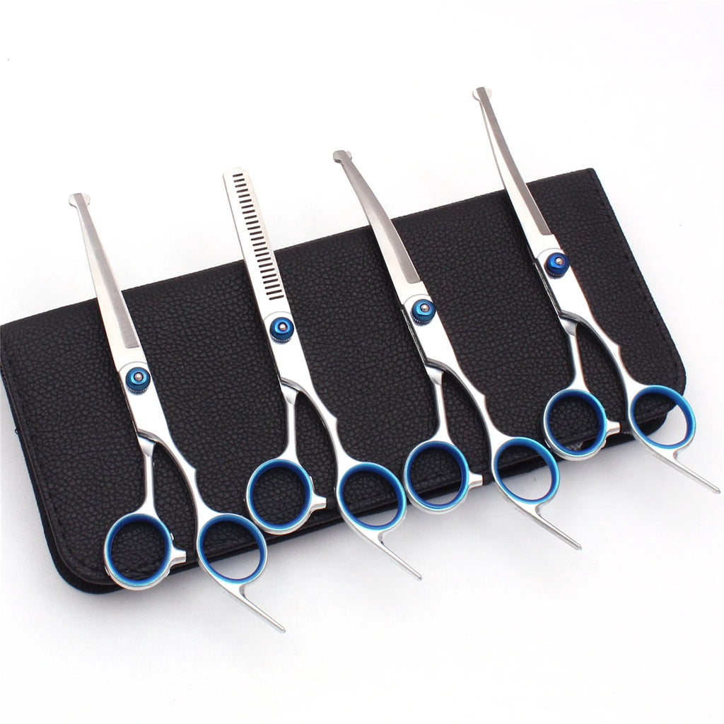 Dog grooming Scissors 6'' Stainless Pet Hairdressing Scissors Kit