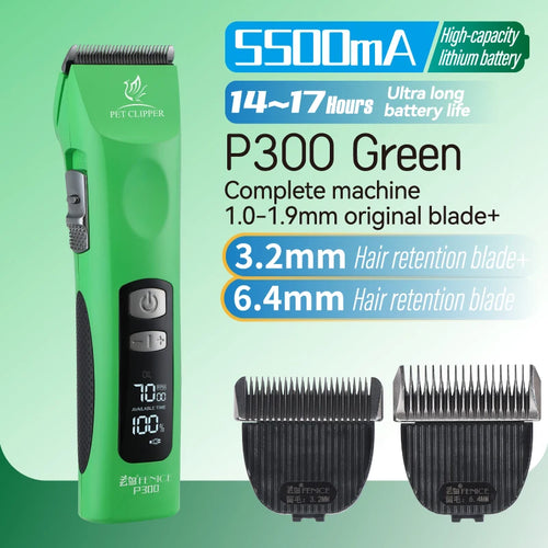 Fenice Cordless Rechargeable Pet Clipper Low Noise Professional Pet