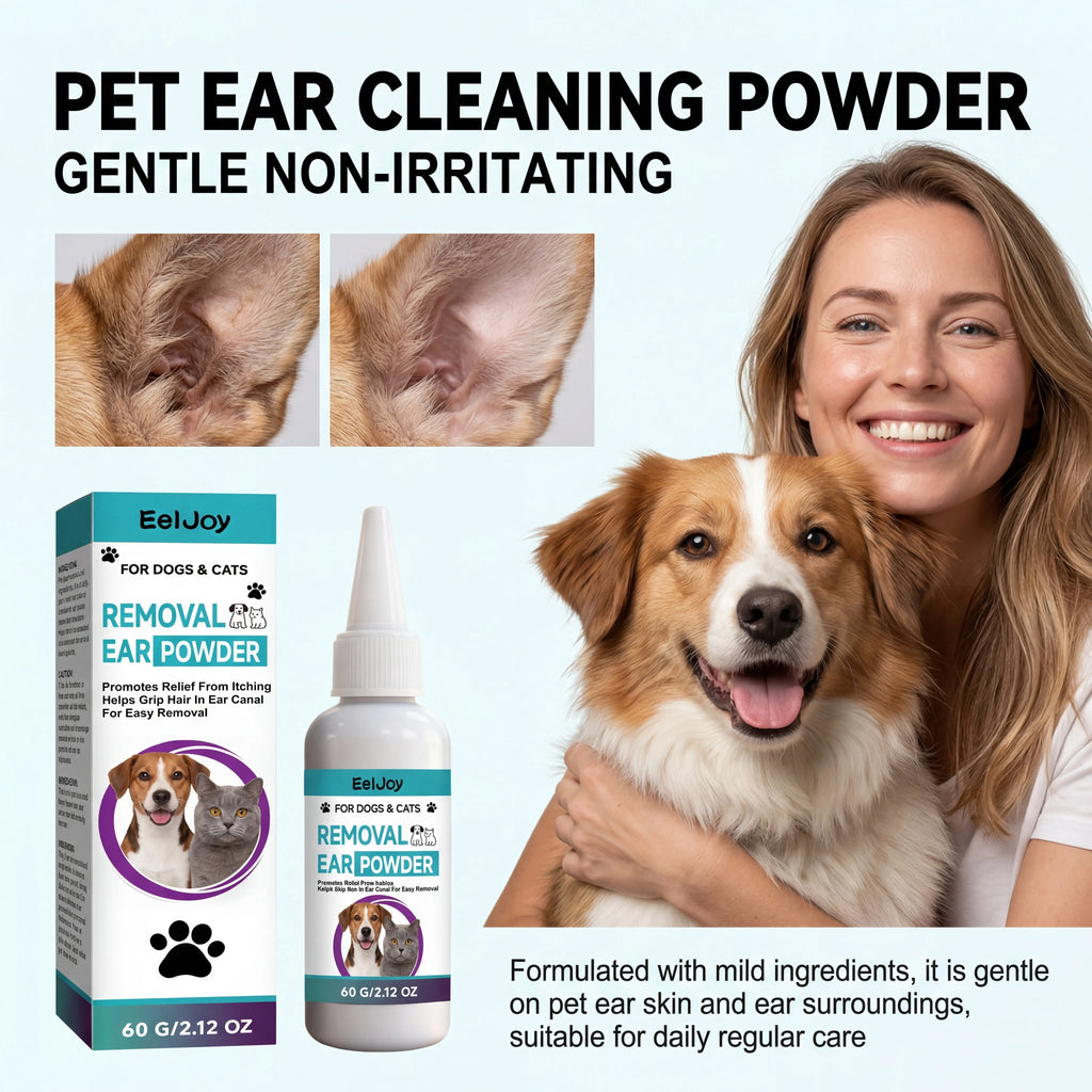 Pet Ear Cleaning Powder for Dogs and Cats Professional Ear Hair