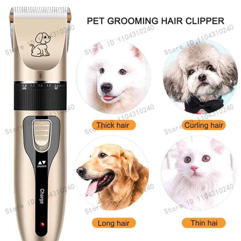 Electric Pet Clipper Grooming Kit for Dogs Reachageable Trimmer