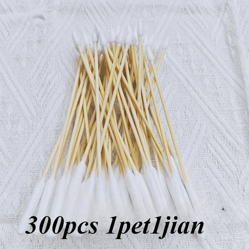 50/100/300/500/900/1000pcs 15cm Double Headed Cotton Swabs, Bamboo