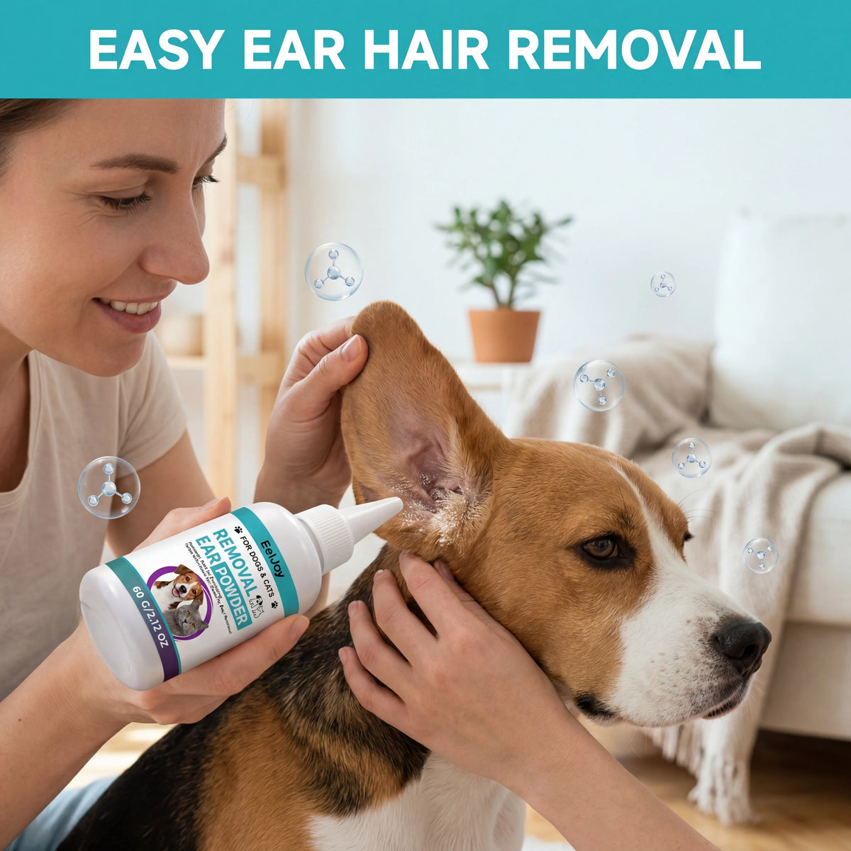 Pet Ear Cleaning Powder for Dogs and Cats Professional Ear Hair