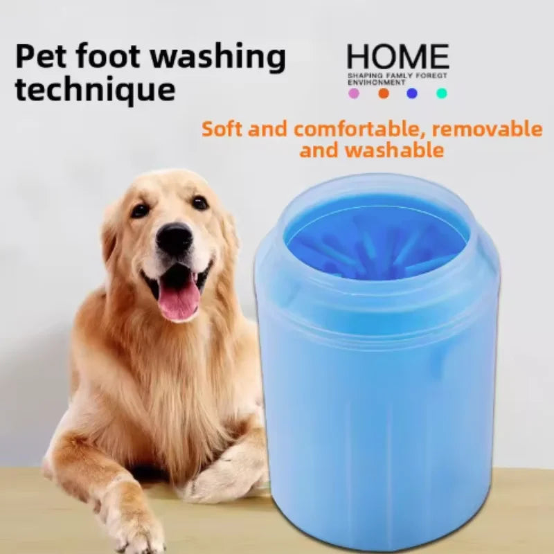 Dog Paw Cleaner Cup Soft Silicone Combs Portable Outdoor Pet Foot