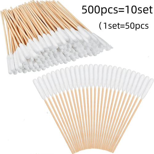 50/100/300/500/900/1000pcs 15cm Double Headed Cotton Swabs, Bamboo