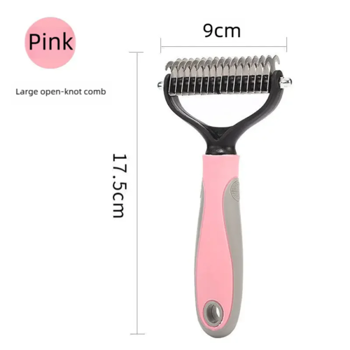 Pet Deshedding Brush Double Sided Pet Grooming Tool for Shedding and