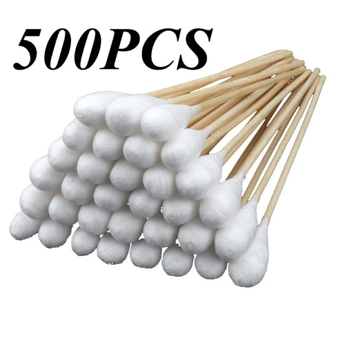 50/100/300/500/900/1000pcs 15cm Double Headed Cotton Swabs, Bamboo