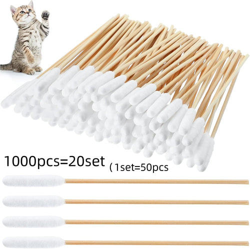 50/100/300/500/900/1000pcs 15cm Double Headed Cotton Swabs, Bamboo