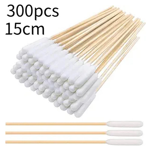 50/100/300/500/900/1000pcs 15cm Double Headed Cotton Swabs, Bamboo