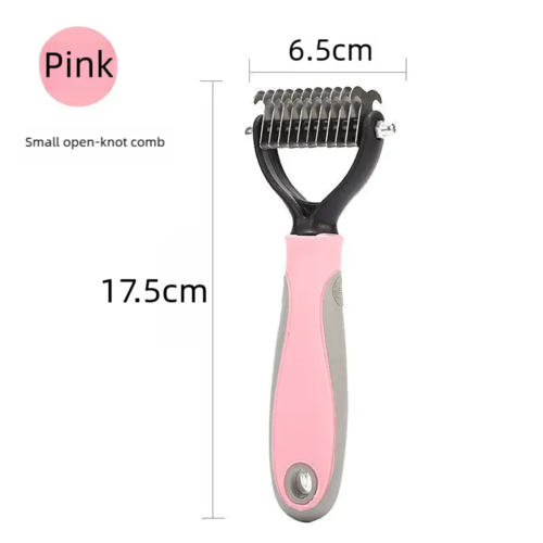 Pet Deshedding Brush Double Sided Pet Grooming Tool for Shedding and