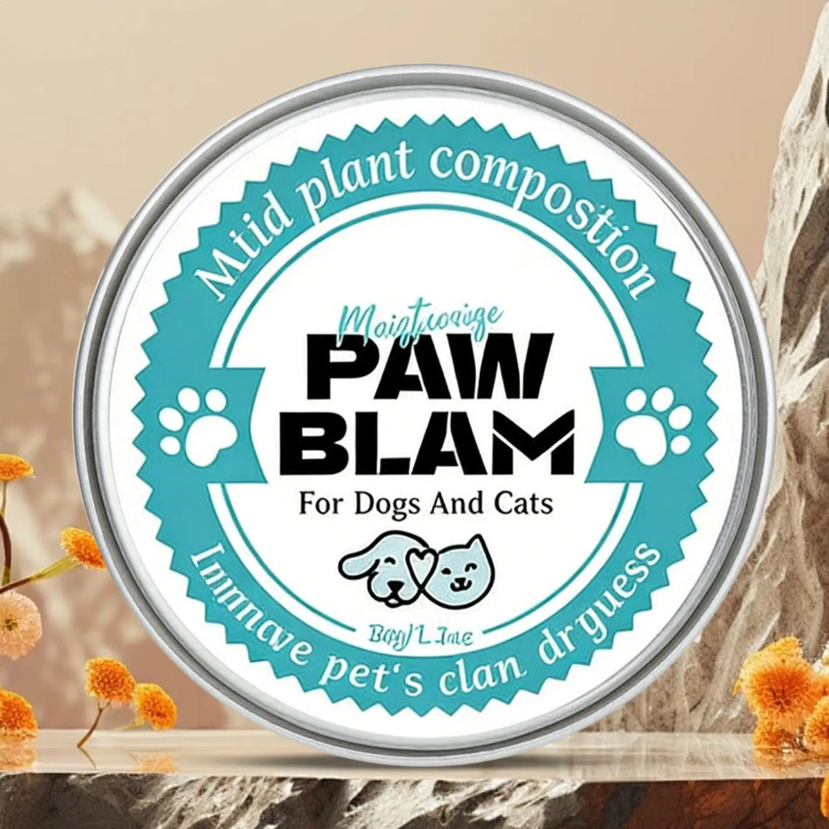 Paw Wax for Dogs Winter Protection Natural Lick Safe Moisturizing Balm