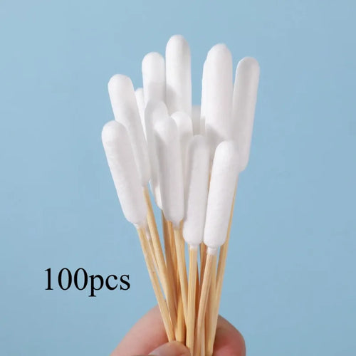 50/100/300/500/900/1000pcs 15cm Double Headed Cotton Swabs, Bamboo