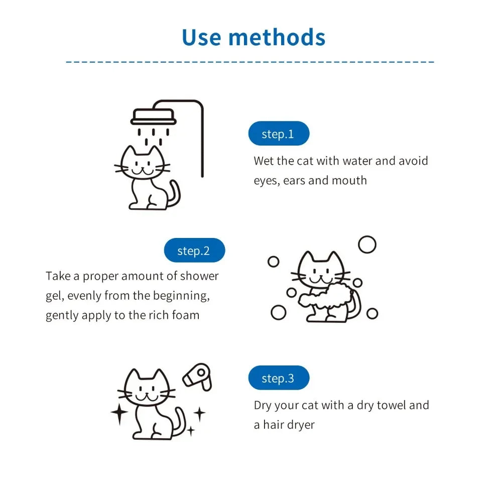 1pcs Premium Whitening Pet Grooming Shampoo - Cat Dog Universal Bath