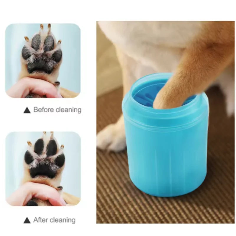 Dog Paw Cleaner Cup Soft Silicone Combs Portable Outdoor Pet Foot