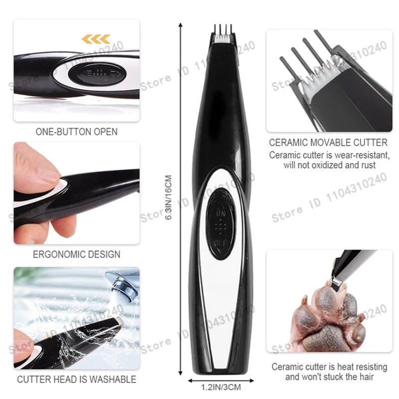 Electric Pet Clipper Grooming Kit for Dogs Reachageable Trimmer