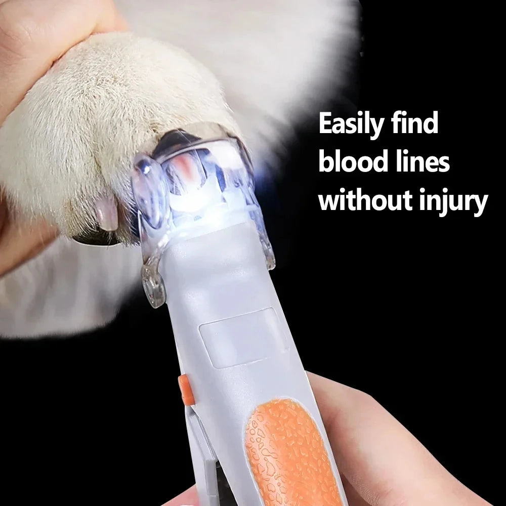 Professional Pet Nail Clipper Scissors With LED Light Cat Dog Nail