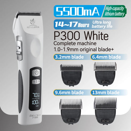 Fenice Cordless Rechargeable Pet Clipper Low Noise Professional Pet