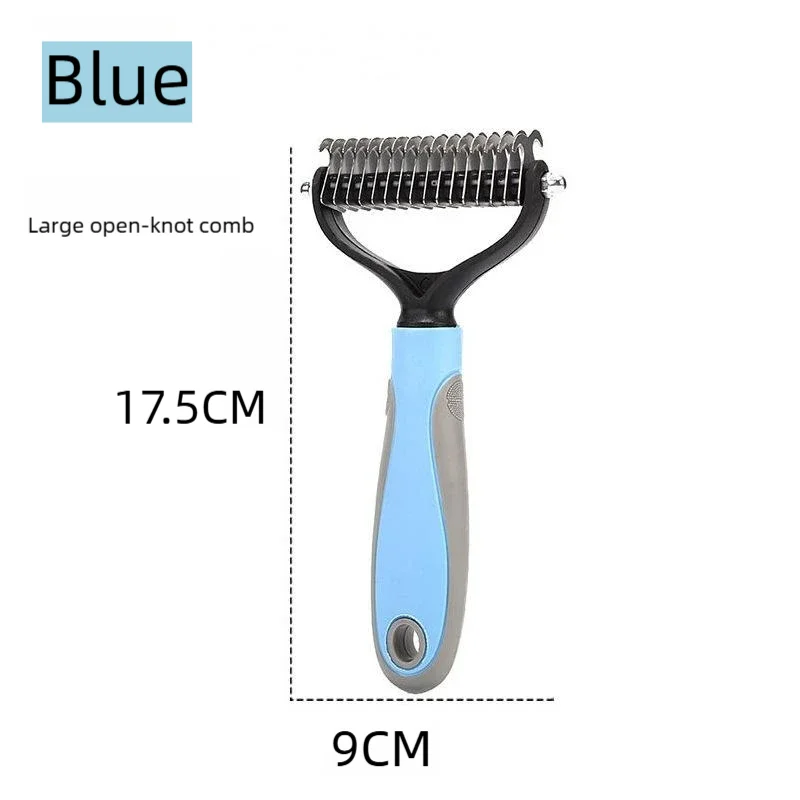 Pet Deshedding Brush Double Sided Pet Grooming Tool for Shedding and