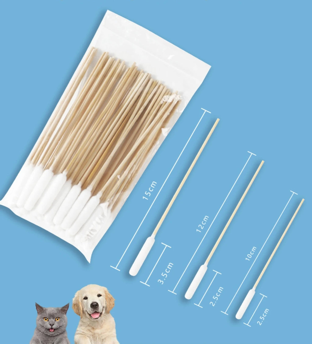50/100/300/500/900/1000pcs 15cm Double Headed Cotton Swabs, Bamboo