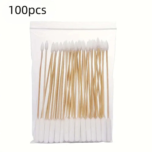 50/100/300/500/900/1000pcs 15cm Double Headed Cotton Swabs, Bamboo