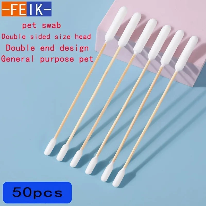 50/100/300/500/900/1000pcs 15cm Double Headed Cotton Swabs, Bamboo