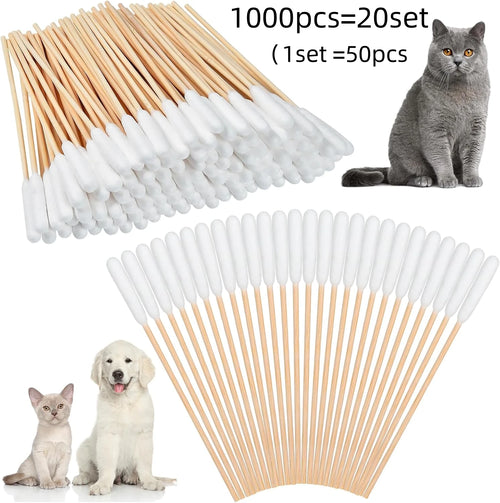 50/100/300/500/900/1000pcs 15cm Double Headed Cotton Swabs, Bamboo