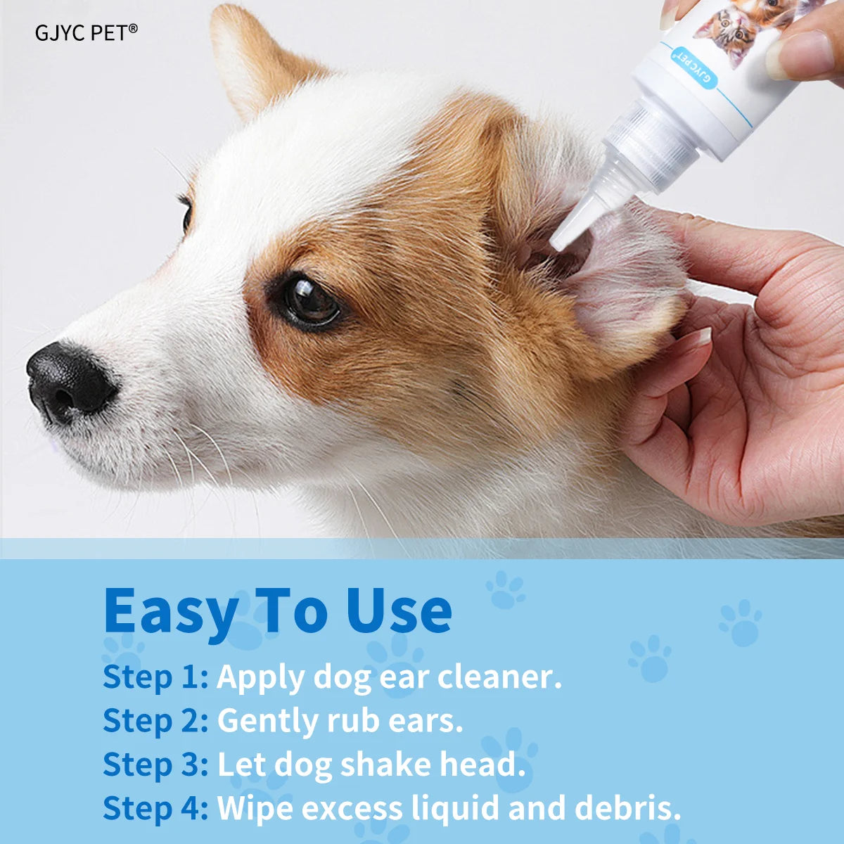 Natural Pet Ear Cleaner for Dogs Cats | Gentle Non-Irritating Ear