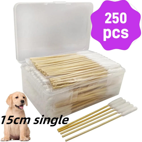 50/100/300/500/900/1000pcs 15cm Double Headed Cotton Swabs, Bamboo