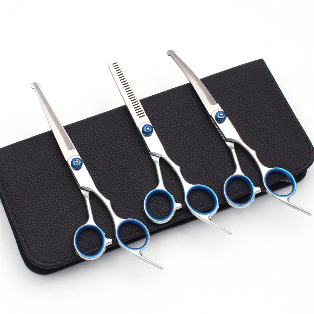 Dog grooming Scissors 6'' Stainless Pet Hairdressing Scissors Kit