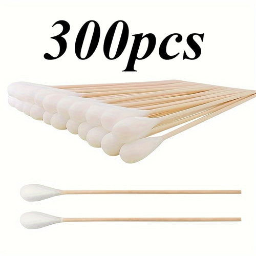 50/100/300/500/900/1000pcs 15cm Double Headed Cotton Swabs, Bamboo
